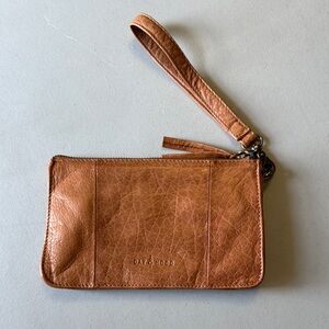 Tan Leather Wristlet